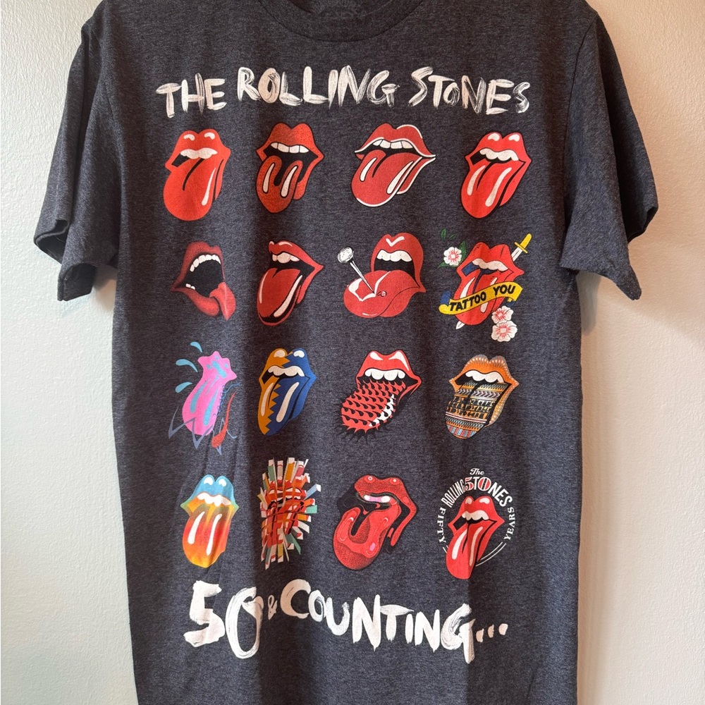 Rolling Stones 50 year anniversary 2013 tour double sided concert tee shirt NWOT